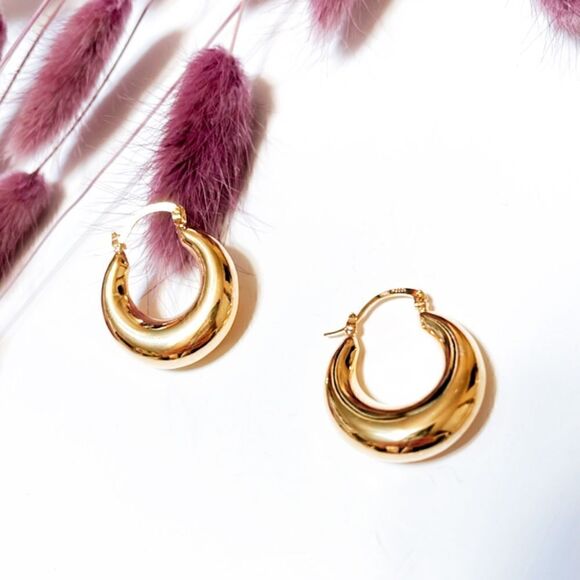 Minimalist hoop cuff earrings #427 - Picture 2 of 6